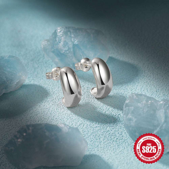 925 Sterling Silver C - Shaped Glossy Metal Earring Ringstud EarringApparel & AccessoriesCJdropshippingMedSurgery Store For Digital HealthCJST245134802BYGold1pairs925 Sterling Silver C - Shaped Glossy Metal Earring Ringstud Earring