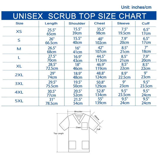 Uniforme Clínico Unisex ANNO ProShield - Top Médico Resistente al Cloro (Modelo 09SS001) CJdropshipping