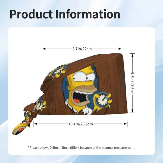 Gorro de trabajo ajustable personalizado con explosión cerebral, gorro quirúrgico de los Simpsons, gorro quirúrgico para enfermería, médico, cirujano, para Chef MedSurgery Store For Digital Health