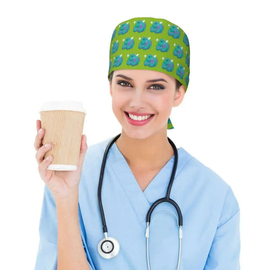 Gorro de trabajo ajustable personalizado con dibujos animados de la Universidad de Monsters, gorro quirúrgico para hombres y mujeres, gorro quirúrgico para enfermería, médico y cirujano MedSurgery Store For Digital Health
