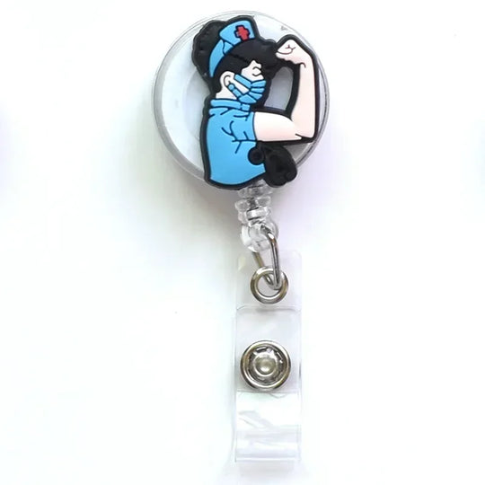 Porta Tarjeta / Gafete de trabajo, carretes de insignia retráctiles de dibujos animados.