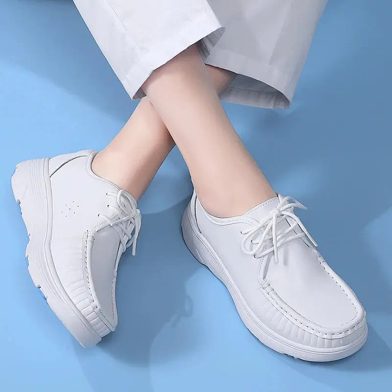 STRONGSHEN, zapatos blancos con plataforma, zapatos de enfermera para mujer, zapatos de trabajo ligeros y cómodos informales, zapatos antideslizantes a la moda para mujer MedSurgery Store For Digital Health