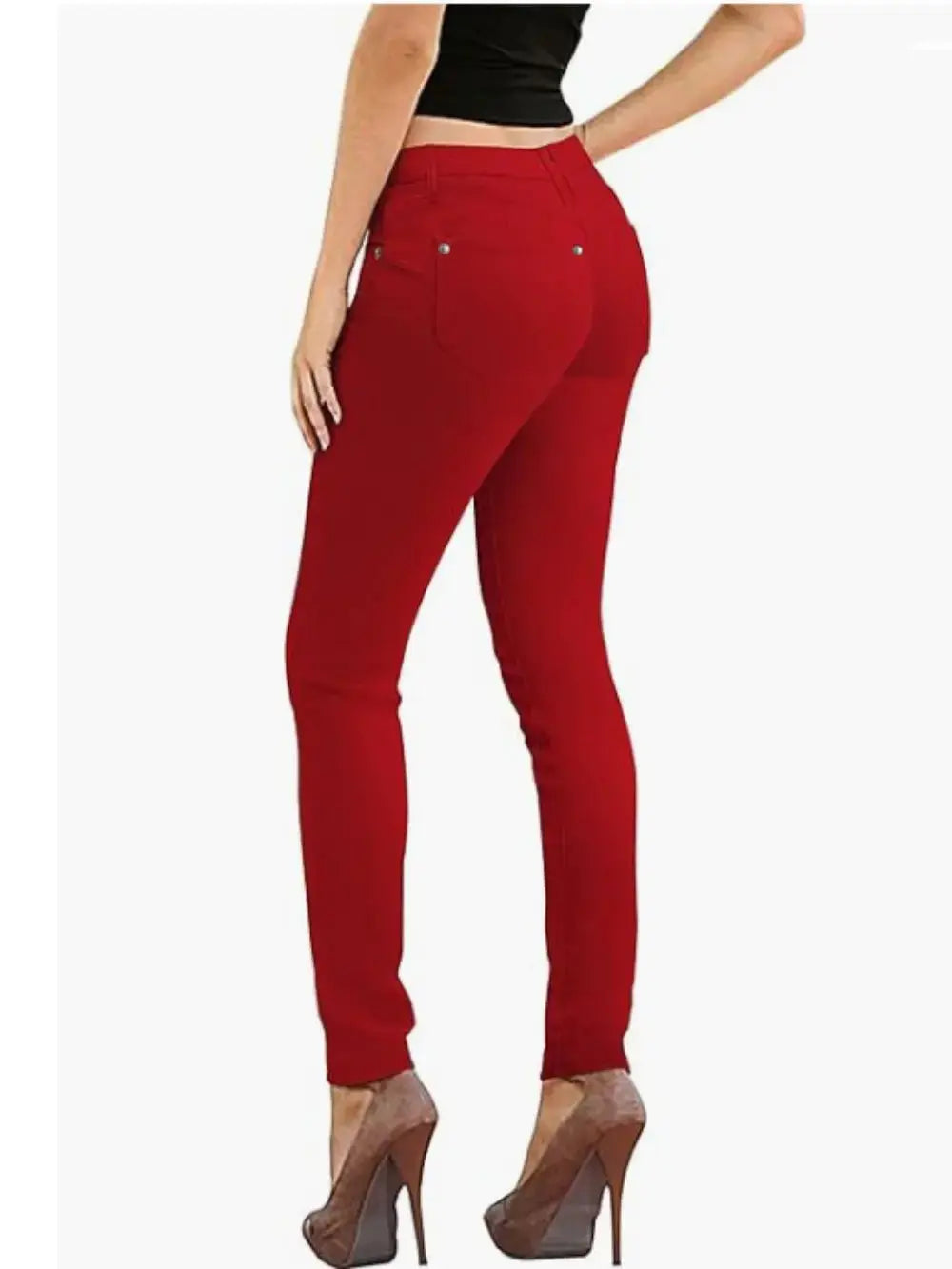 Pantalones vaqueros elásticos de algodón para mujer, pantalón informal, blanco, ultraelástico, cómodo, para el trabajo MedSurgery Store For Digital Health