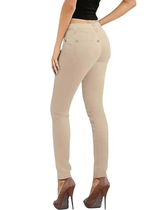 Pantalones vaqueros elásticos de algodón para mujer, pantalón informal, blanco, ultraelástico, cómodo, para el trabajo MedSurgery Store For Digital Health