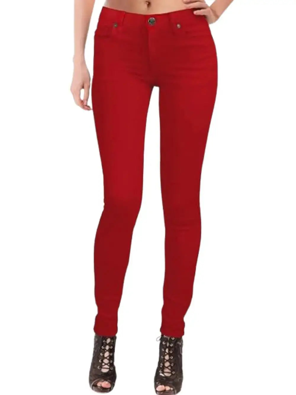 Pantalones vaqueros elásticos de algodón para mujer, pantalón informal, blanco, ultraelástico, cómodo, para el trabajo MedSurgery Store For Digital Health