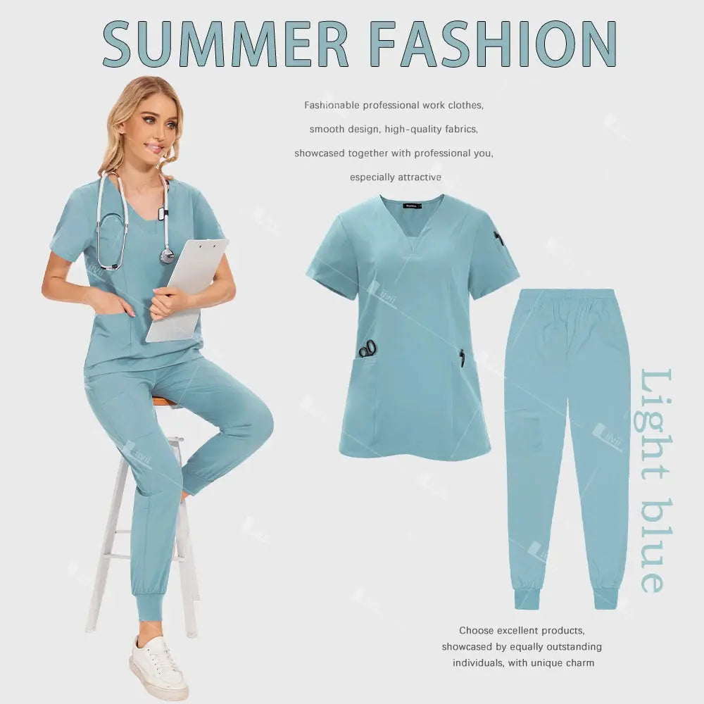 Venta al por mayor de uniformes médicos, traje para correr, conjunto de gomas para médico y enfermera, ropa de trabajo quirúrgica para Hospital, trajes multicolores para mujer dsers-fulfillment-service