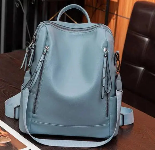 🎒 Mochila de Piel para Mujer – Estilo Profesional y Gran Capacidad para Guardias Médicas..